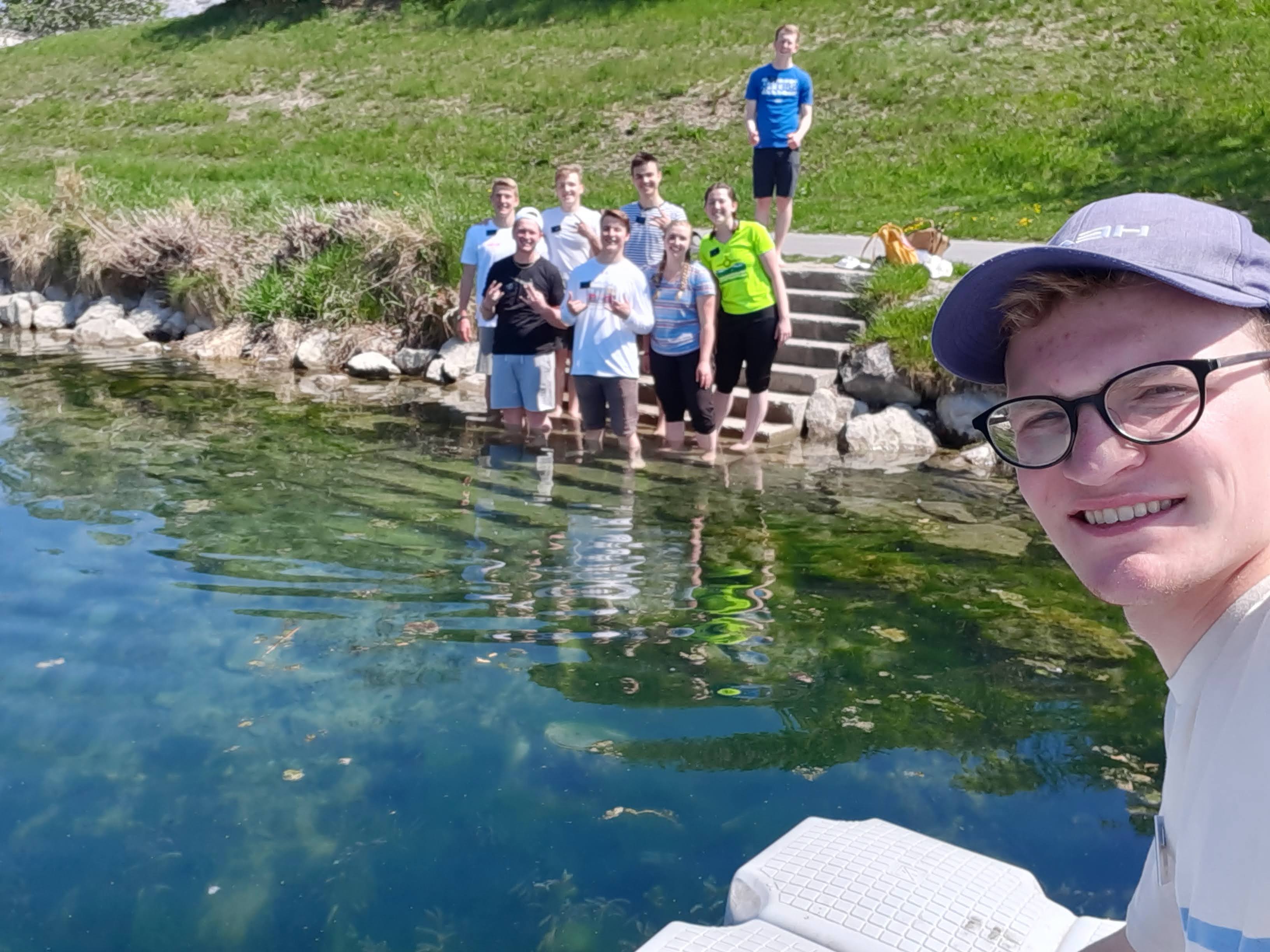 missionaries in river